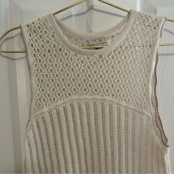 American Eagle Cream Crochet Lace Intimate Top - Picture 3 of 8